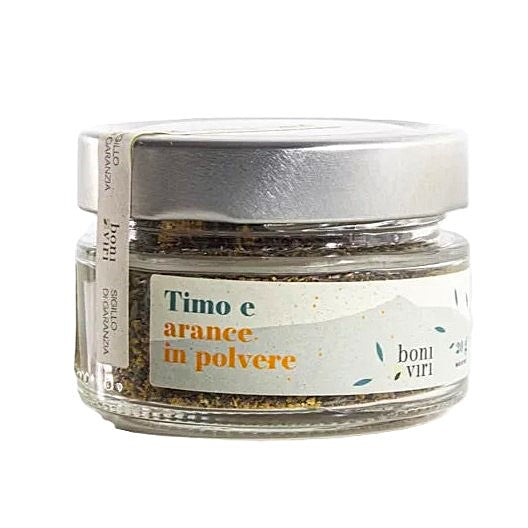 Čiobrelių ir apelsinų prieskonių mišinys