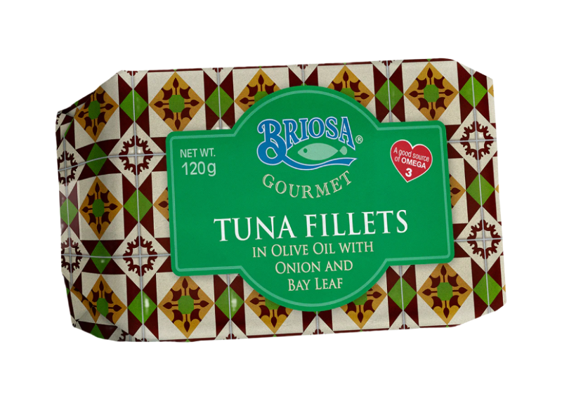 Tuna fillet in olive oil with onions and bay leaf | Briosa Gourmet