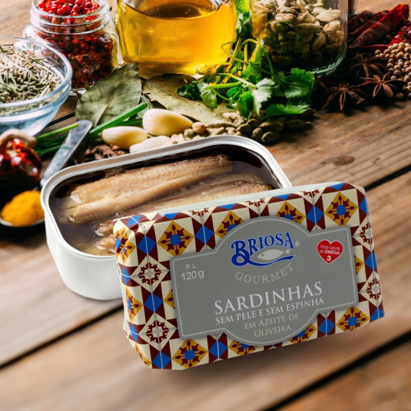 Sardinės alyvuogių aliejuje be odelių ir kaulų | Briosa Gourmet