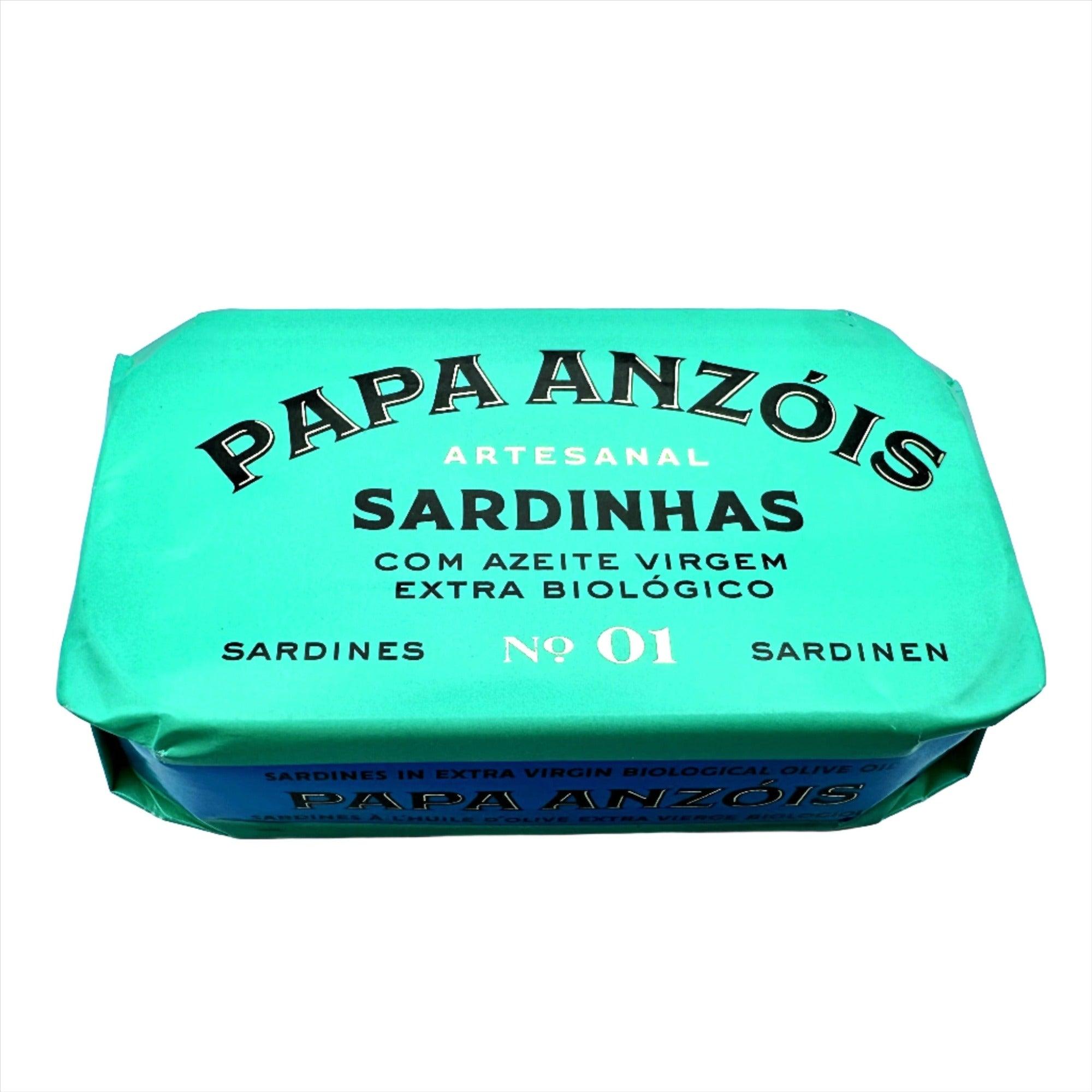 Sardines in extra virgin Bio olive oil | Papa Anzóis